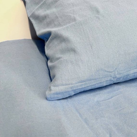 Простирадло на гумці SoundSleep Delicacy фланель 90х200 см блакитний (94287080) | Зображення 4