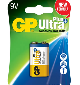 Батарейка лужна 9V/6LR61 (бл-1шт) GP Ultra Plus