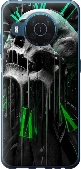 Чехол на Nokia X20 Череп-часы "4100u-2532-17620"