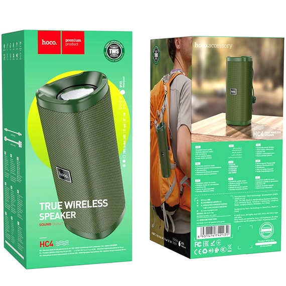 Портативна Bluetooth-колонка Hoco HC4 Bella sports BT speaker Army Green | Зображення 1