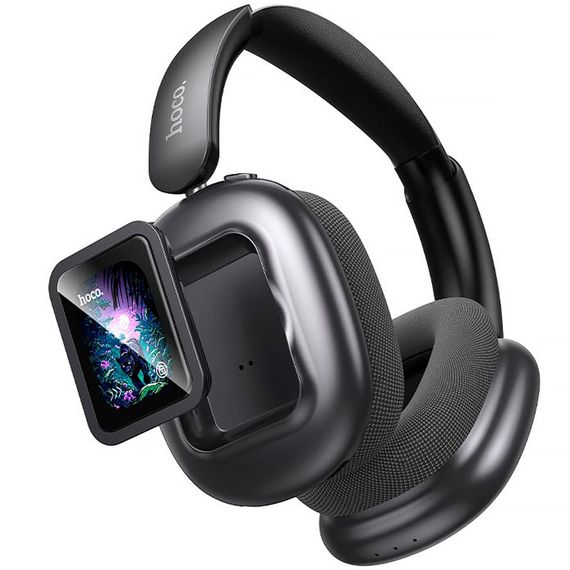 Накладные беспроводные наушники Hoco ESD23 Lasting ANC with display Black | Зображення 3