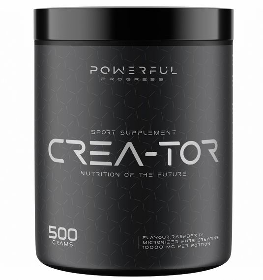 Креатин моногидрат Powerful Progress Crea-Tor Micronized 500 g /100 servings/ Raspberry