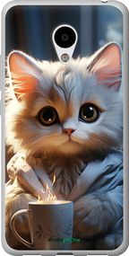 Чохол на Meizu M3s Білий кіт "5646t-943-2448"