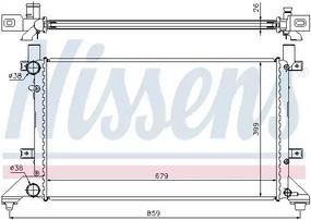 Радіатор охолодження двигуна VW LT, NISSENS (65231A)