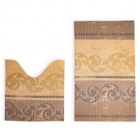 Набір килимків для ванної 2шт: 80*48см+48*48см бежевий Дариана