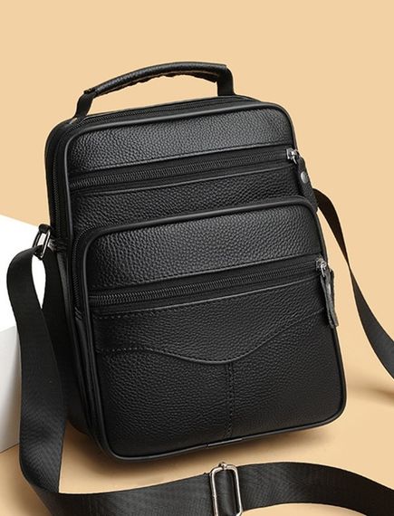 Чоловіча шкіряна барсетка через плече чорна Bexhill Bx-50311 | Зображення 3
