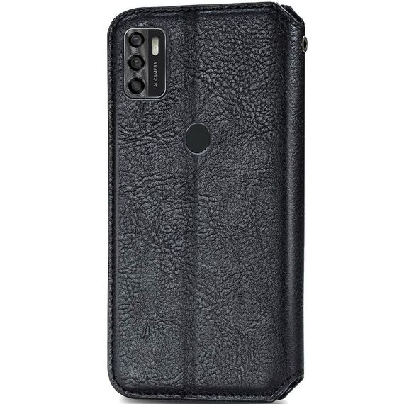 Кожаный чехол-книжка GETMAN Cubic (PU) для ZTE Blade A7s (2020) Черный | Зображення 3