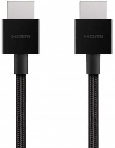 Кабель Belkin HDMI 2.1 (AM/AM) 4K/120Hz or 8K/60Hz, 48Gbps Ultra High Speed, 1m, black (AV10176BT1M-BLK) | Зображення 1