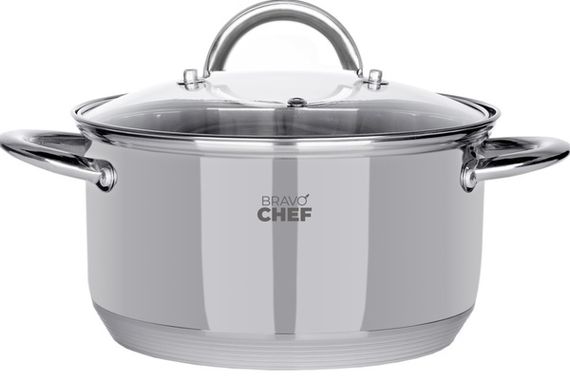 Каструля Bravo Chef 22 см (4.35 л) з кришкою