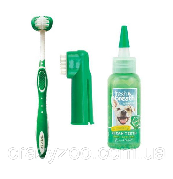 Набор для чистки зубов для собак Tropiclean Fresh Breath Oral Care Kit Large 59 мл 001299 | Зображення 1