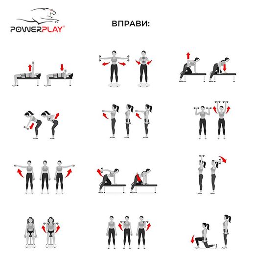 Гантель вінілова PowerPlay 4125 Achilles 3 кг. Зелена (1шт.) | Зображення 8
