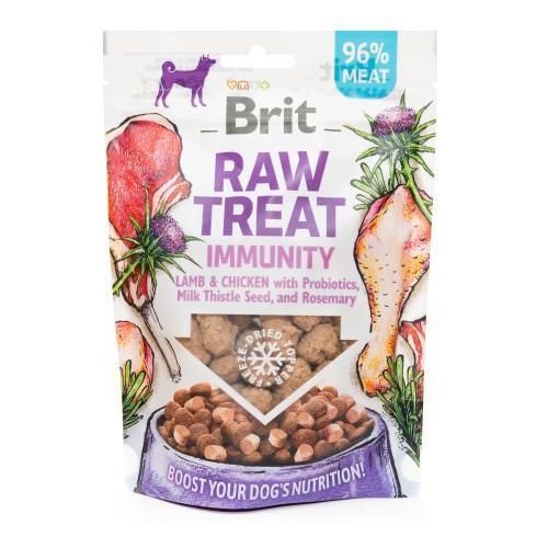 Ласощі для собак Brit Raw Treat freeze-dried Immunity для імунітету, ягнятина та курка, 40 г | Зображення 4