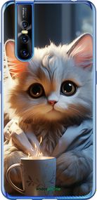 Чохол на Vivo V15 pro Білий кіт "5646u-1763-2448"