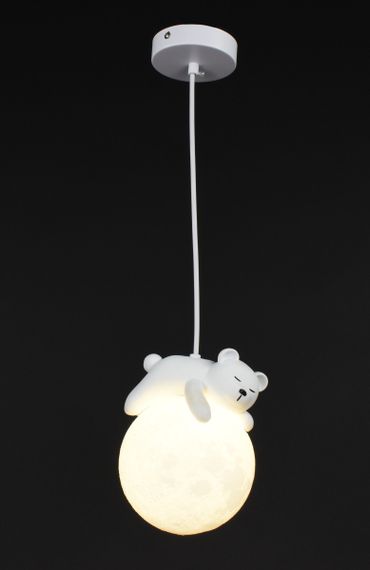 Люстра підвісна на 1 лампочку 27607 Білий 25-150х14х14 см. | Зображення 3