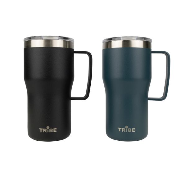 Термочашка Tribe Travel Mug 600 мл, Дорожня кружка трайб для авто та кемпінгових крісел, Синій | Зображення 2