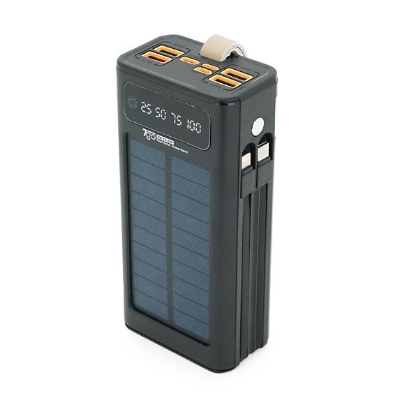 Powerbank 7GO GPW-09 30000mAh, Solar, 22.5W, LCD Display, Выходы: 2xUSB Type-C | Зображення 2