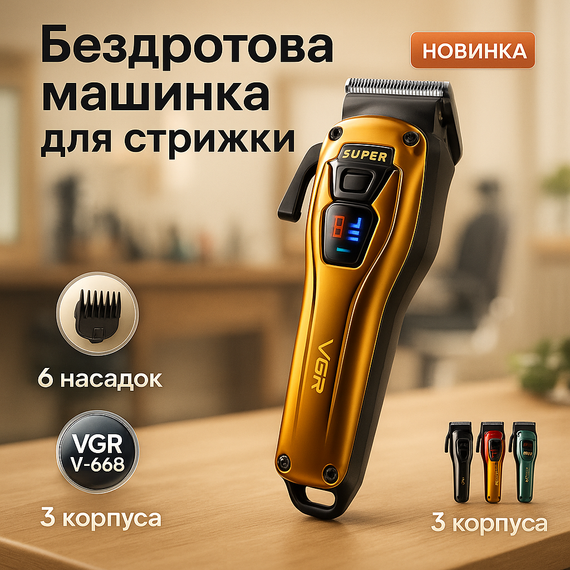 Набір для стрижки волосся на акумуляторі, Сімейна машинка для стрижки волосся, Тример бездротовий ER-65