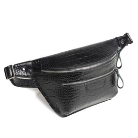 Шкіряна поясна сумка Skin and Skin Bum Bag Кайман  30х17х8 смЧорна (WB05BLK)
