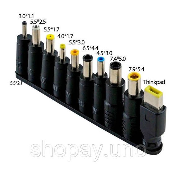 Кабель питания для ноутбука с переходниками 10в1 65W USB Type-C Адаптер для ноутбука от повербанка AE-84 | Зображення 4
