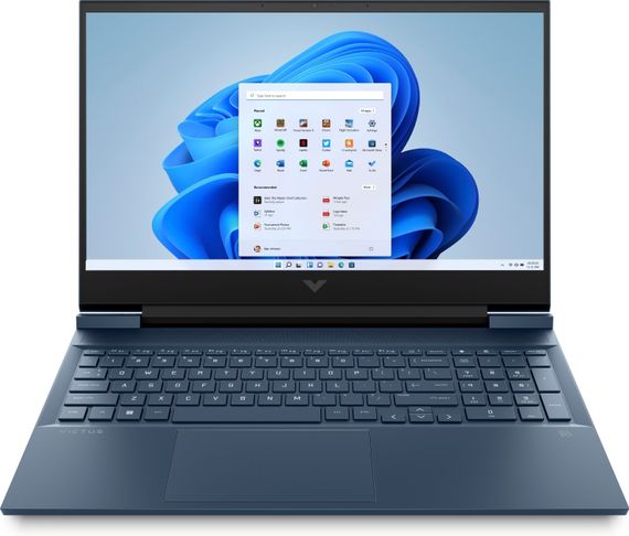 Ноутбук HP  Victus 16-d1008ua 16.1' FHD IPS AG, Intel i7-12700H, 16GB, F512GB, NVD3050Ti-4, Win11, синій (67H65EA)