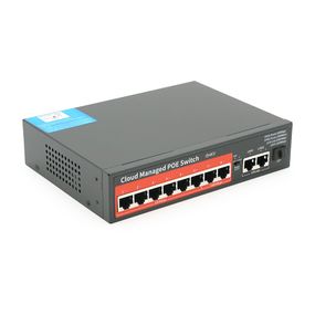8-портовий керований PoE комутатор YOSO YO308G -120 з 6 портами POE 100Мбіт + 2 POE 1000Мбіт + 2 UP-Link 1000Мбіт + 1 SFP,