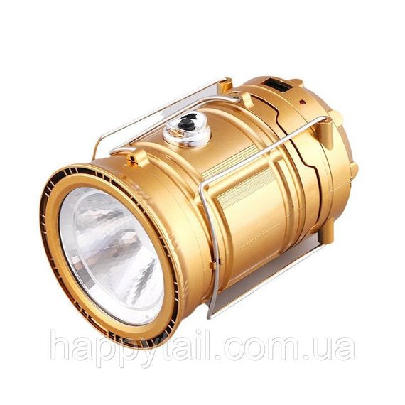 Фонарь кемпинговый светодиодный 36 Вт с USB зарядкой ручкой и подвесом HP-DT-1GOLD аккумуляторный светильник | Зображення 4
