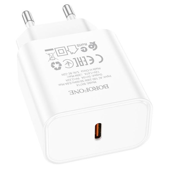 СЗУ Borofone BA71A PD20W (1USB-C) Белый