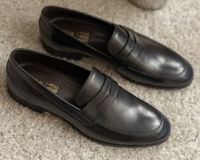 Туфлі лофери синьо-чорний колір 44 розмір