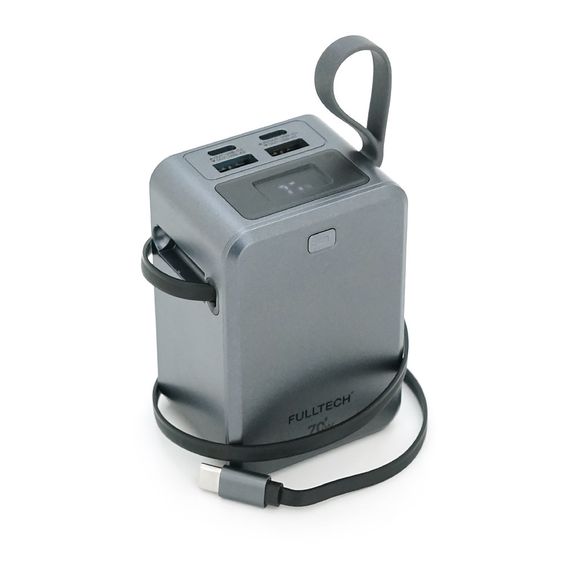 PowerBank FULLTECH FP33 20000mAh, 70W, Input: (Type-C), Output: (USB, 2*Type-C), індикація заряду, 0,440kg, Gray, Box