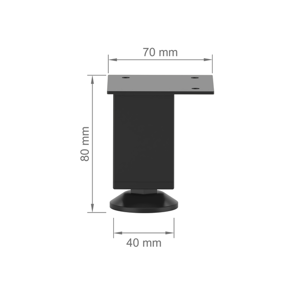 Ніжка регульована з металу H=80 mm | Зображення 6