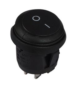 Перемикач KCD1-5-101W B/B 1 клавіша чорна кругла вологозахищена Ny95500721