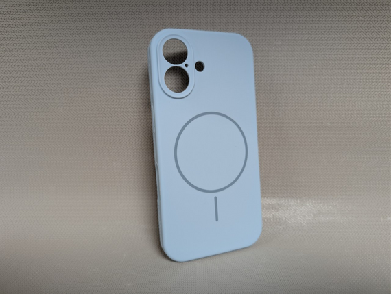 Чохол для iPhone 17 / Айфон 17, Luxury, м'який, протиударний, софт тач, MagSafe, блакитний