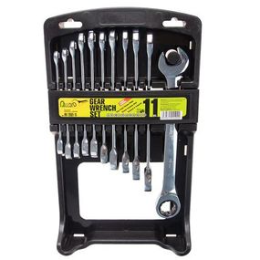 Набір ключів комбінованих тріскачкових 11 предметів , 8-19мм Alloid