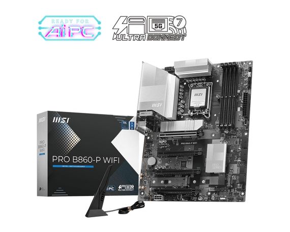 Материнcкая плата MSI PRO B860-P WIFI s1851 B860 4xDDR5 M.2 HDMI DP WiFi BT ATX 911-7E41-001 | Зображення 4