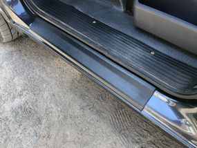 Накладки на пороги ABS (2 шт, пластик) Глянцеві для Mercedes Vito W638 1996-2003 років