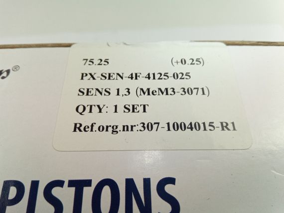 Поршень Sens 1.3 75,25 1-й ремонт, AMP (PX-SEN-4F-4125-025) к-т із пальцями (307-1004015-Р1)