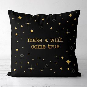 Подушка габардинова з принтом Make a wish come true 30x30 (3P_CASA040)