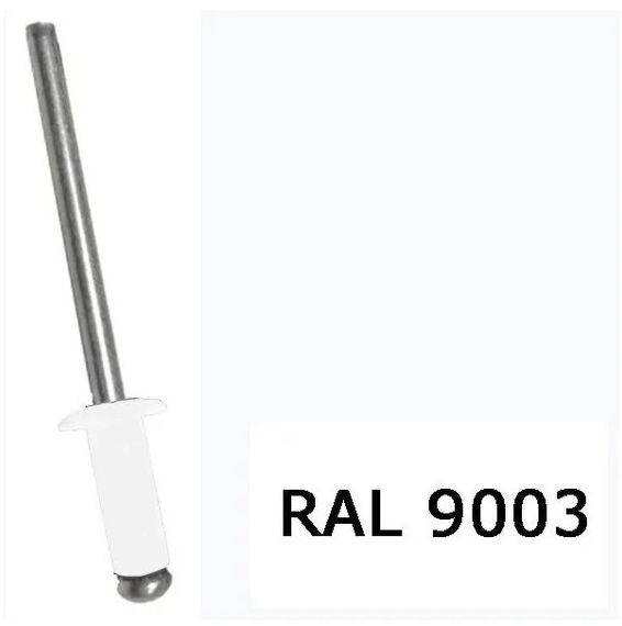 Заклепка алюмінієва 4х10 RAL9003 Сигнальний білий (50шт)