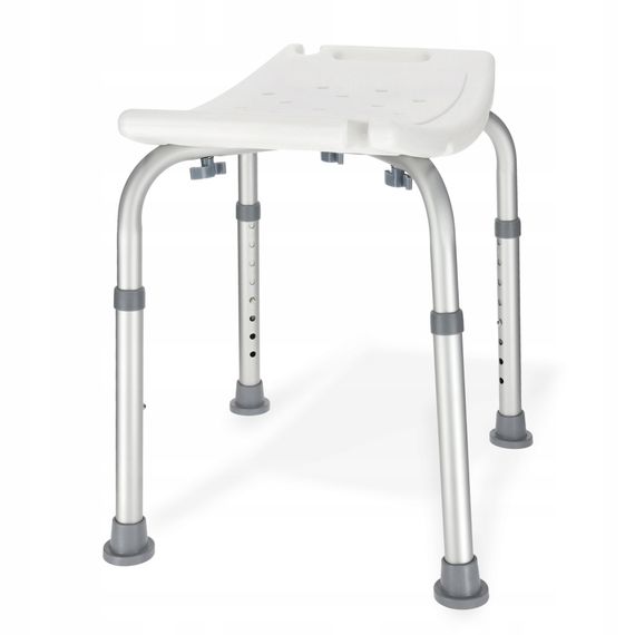 Стілець-табурет 4FIZJO для ванної та душу, регульований White/Grey (P-5905973403399)