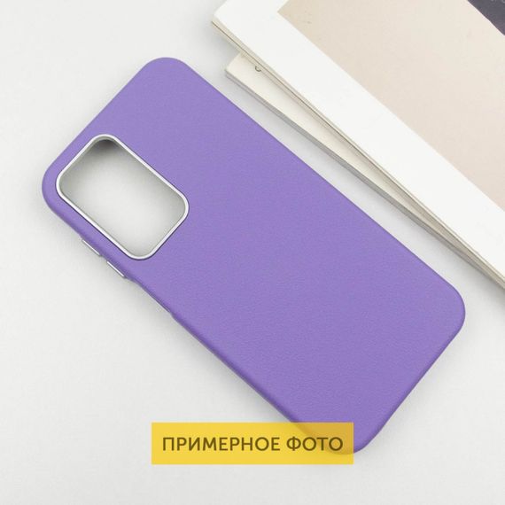 Кожаный чехол Leather Case Metal Buttons для Samsung Galaxy S24 Ultra Light Purple | Зображення 2