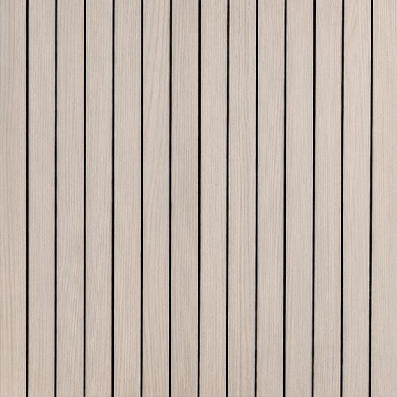 Покриття вінілове самоклеюче 3D рейки ясен кремовий 600*600*2,8мм (D) SW-00002199