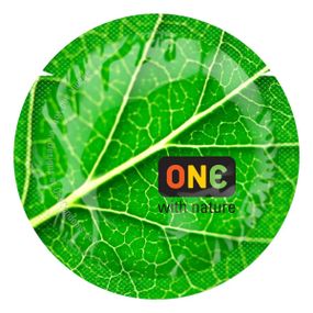 Презерватив ONE Color Sensations ONE with nature, 1 шт, зелений, гладенький, зі змазкою