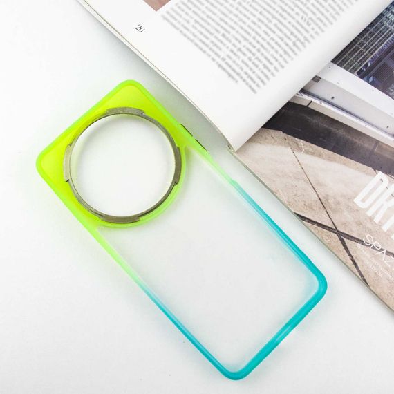 Чехол TPU+PC Fresh sip series для Xiaomi Redmi A3 Бирюзовый / Лимонный | Зображення 2