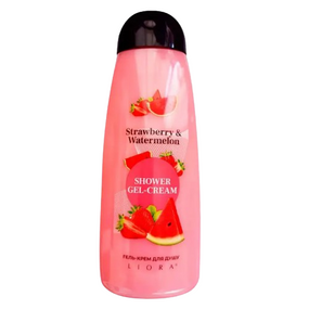 Крем-гель для душу 430мл Strawberry & watermelon Liora