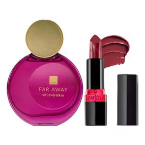 Подарунковий набір Avon Far Away Splendoria | Парфумна вода 50 мл + Губна помада Ultra «Черешневий шик» 3,6 г