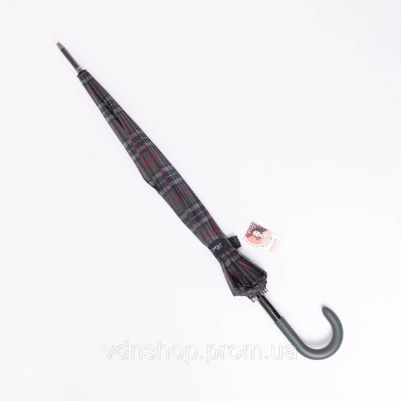 Класична парасолька-тростина напівавтомат з поліестеру 16 спиць діаметр 117 см Зелена HP-23-4GR | Зображення 1