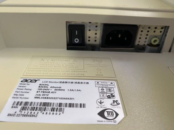Комплект ПК: комп'ютер HP EliteDesk 700 G1 Tower / Intel Core i5-4590 (4 ядра по 3.0 - 3.7 GHz) / 8 GB DDR3 / 250 GB HDD / Intel HD Graphics 4600 + Монітор Б-клас Acer B243HL / 24" (1920x1080) TN / VGA б/в | Зображення 5