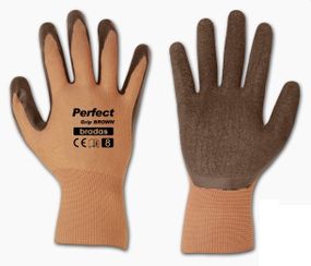 Рукавички захисні Bradas PERFECT GRIP BROWN латекс розмір 10 RWPGBR10