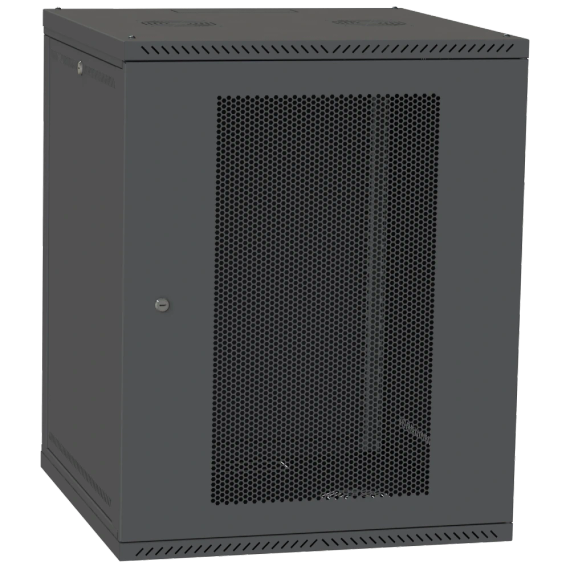 IPCOM СН-15U 600х450 перфорація RAL9005 Шафа серверна