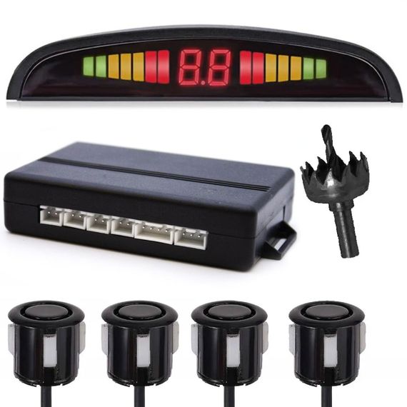 Парктроник на 4 датчика для автомобиля Car Radar / Парковочная система автомобильная с дисплеем / Парктроник с